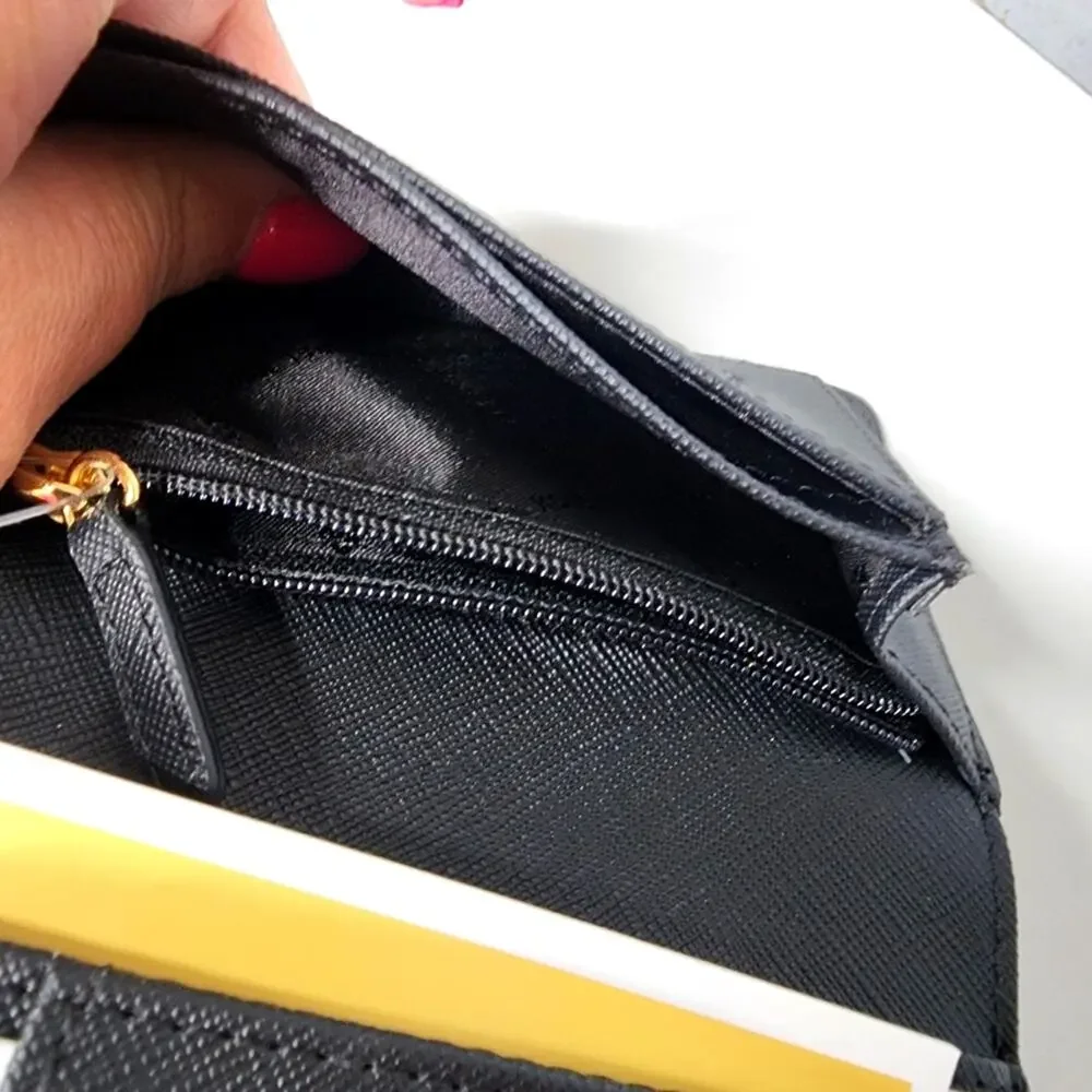 Michael Kors Black Saffiano Leather Wallet New with Tags Gold Hardware - Picture 9 of 9